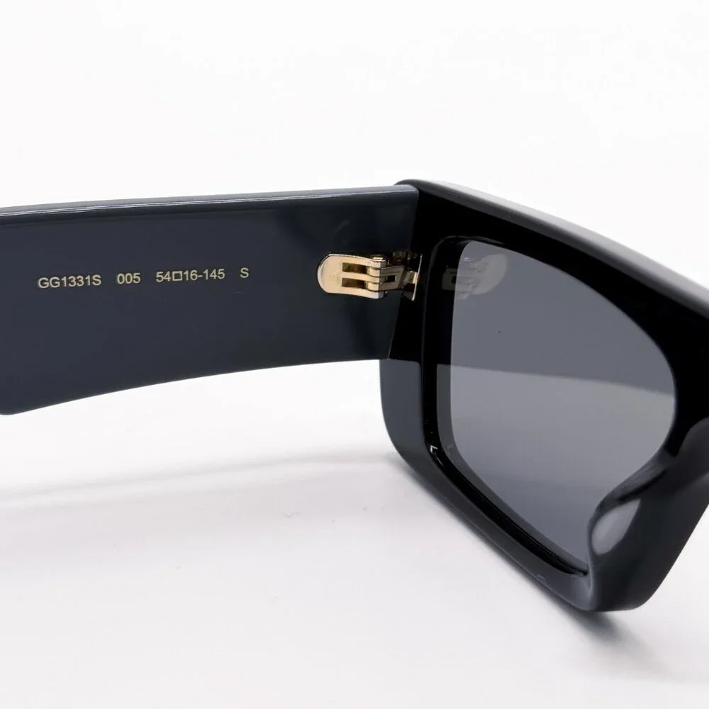 NEW GUCCI GG1331S 005 BLACK SILVER UNISEX SUNGLASSES GUCCI - Picture 9 of 12